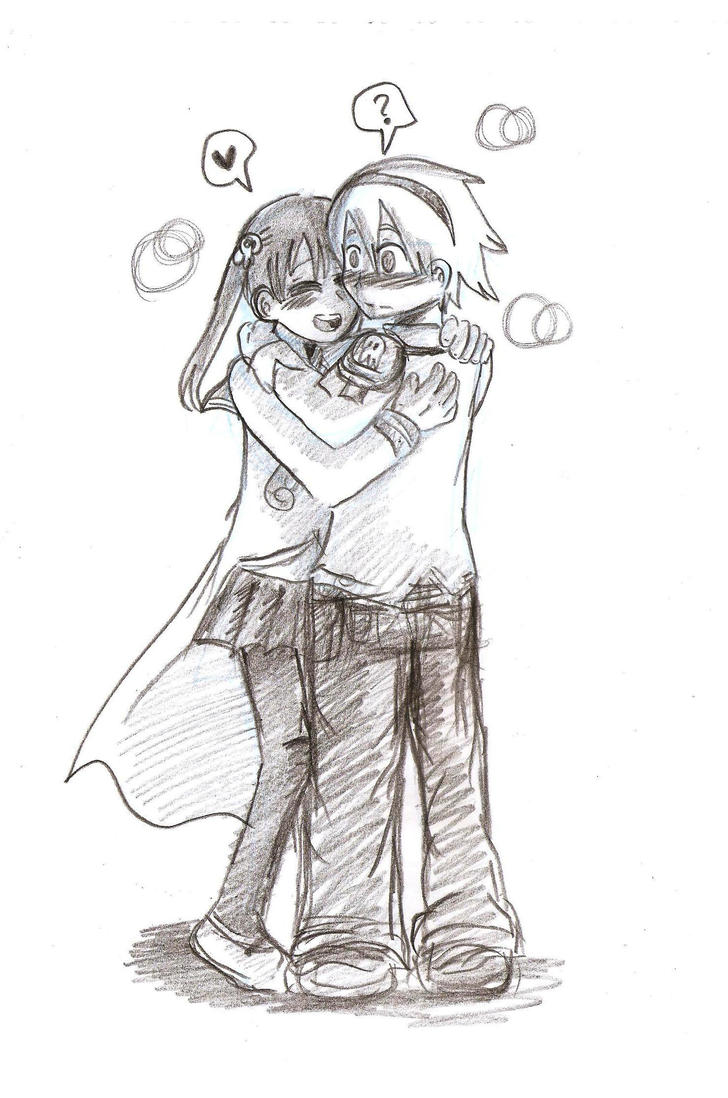 anime hug