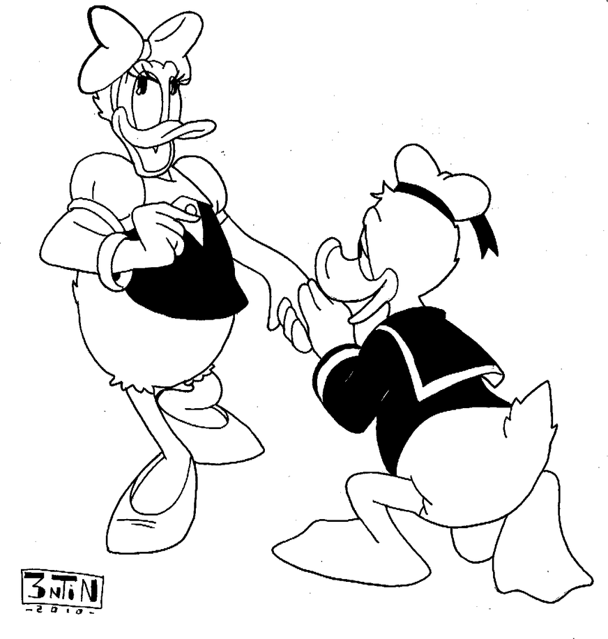 daisy duck and donald duck coloring pages - photo #20