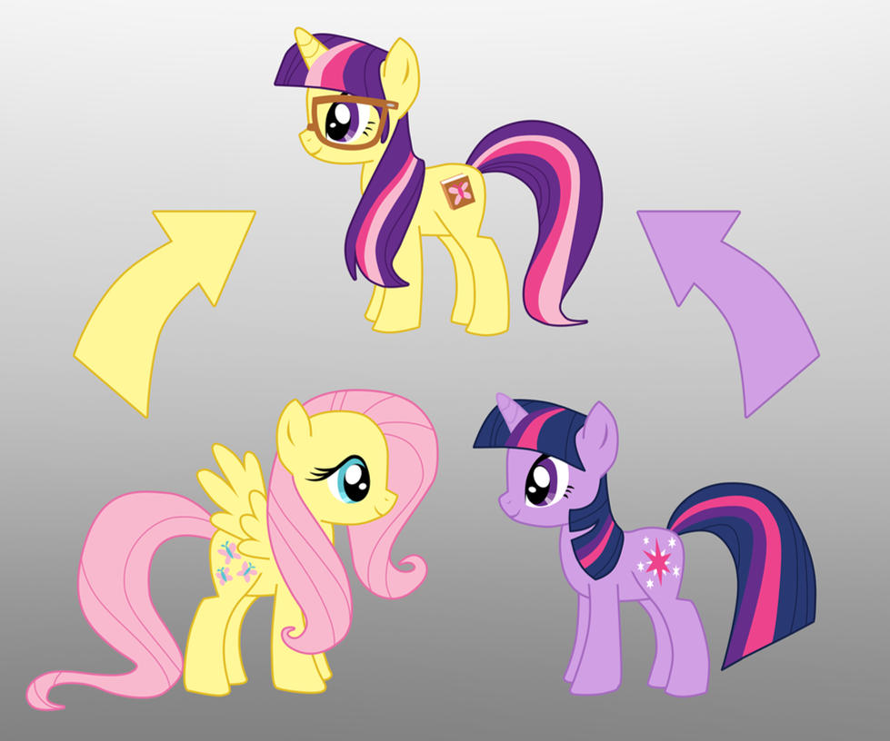 EQG Rainbow Rocks Twilight and Fluttershy Vector by 