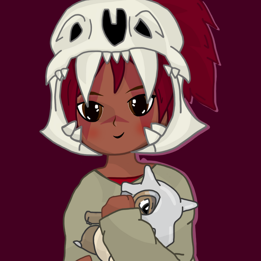 Warlord Jhala with a Cubone Plushie by vivienegg