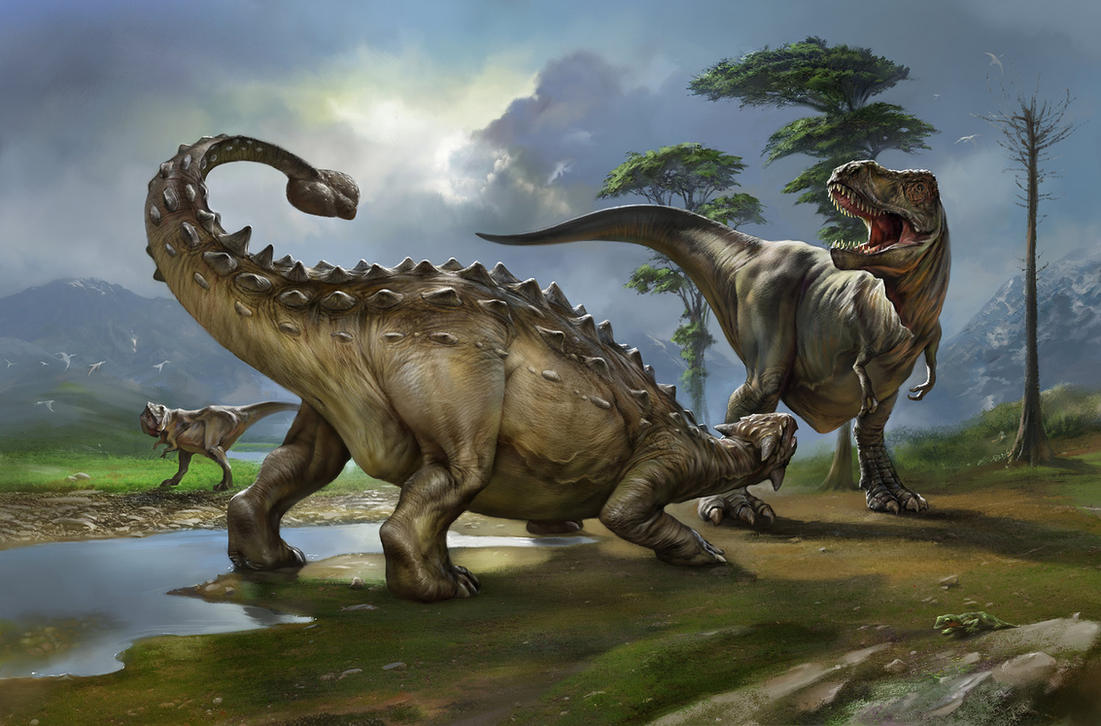 Resultado de imagen para ankylosaurus vs t-rex