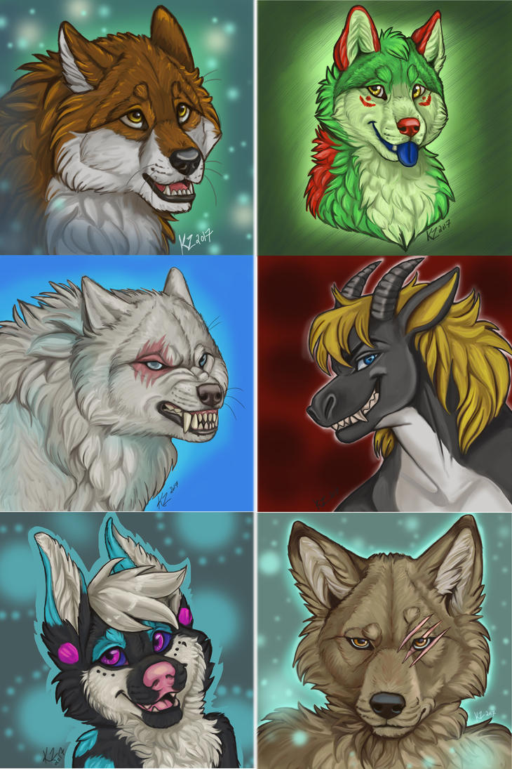$10 Colored Head Shots 1 by NatsumeWolf on DeviantArt