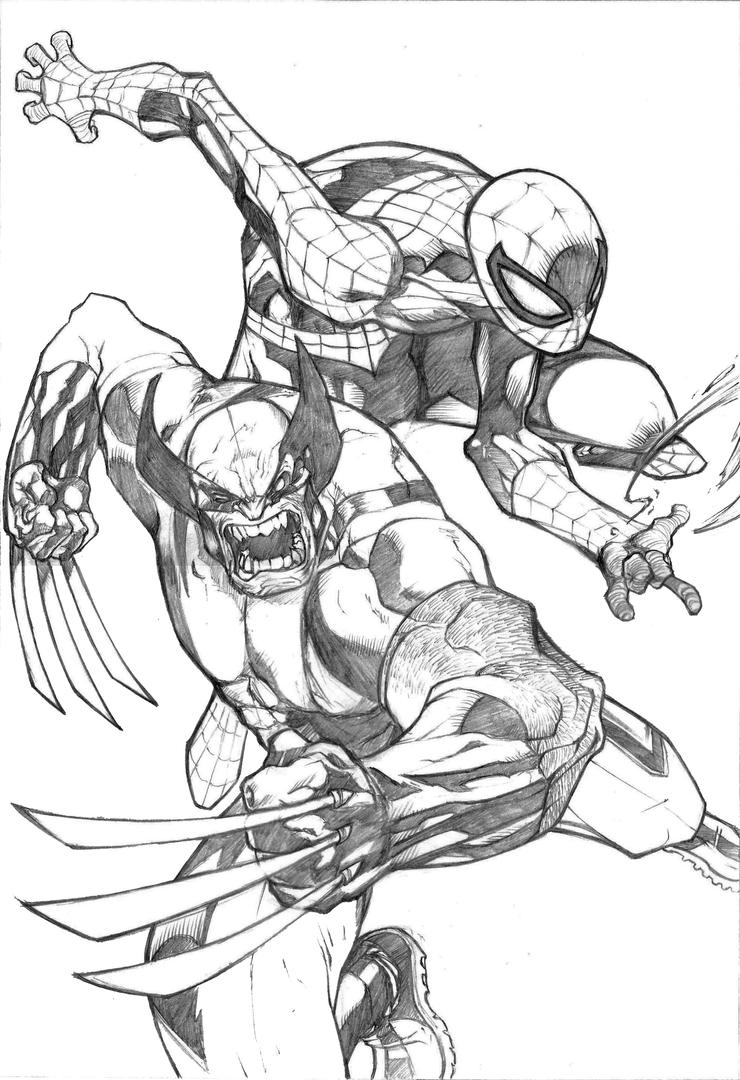 avenging_spider_man_pencil_sketch_by_keshavsart d62uwqq