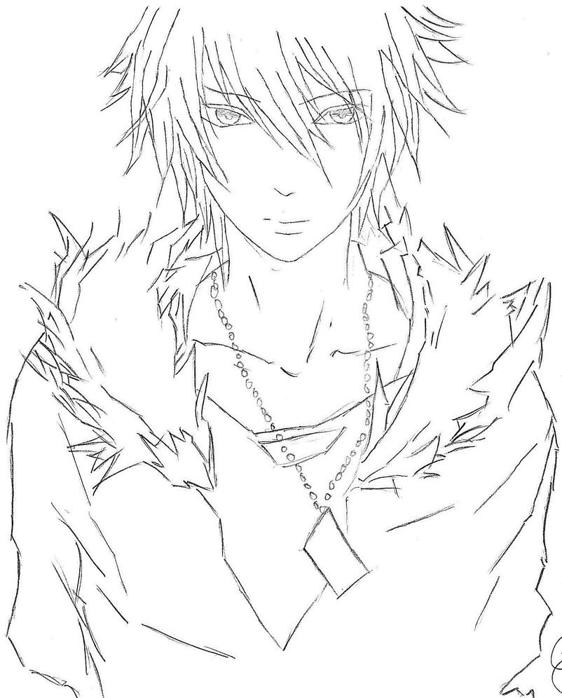 Anime Guy In Hoodie Coloring Pages