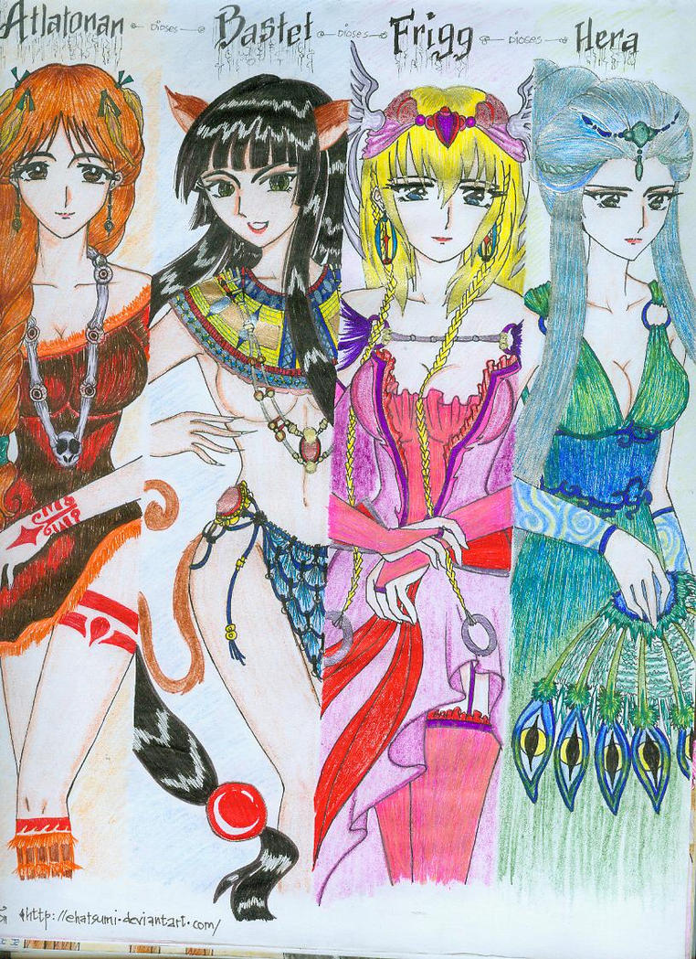 the four goddesses of dioses by ehatsumi on DeviantArt