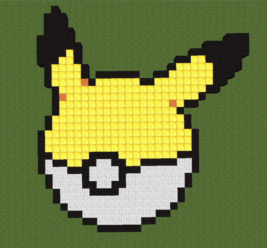 Pikachu Pixel Art Minecraft Easy