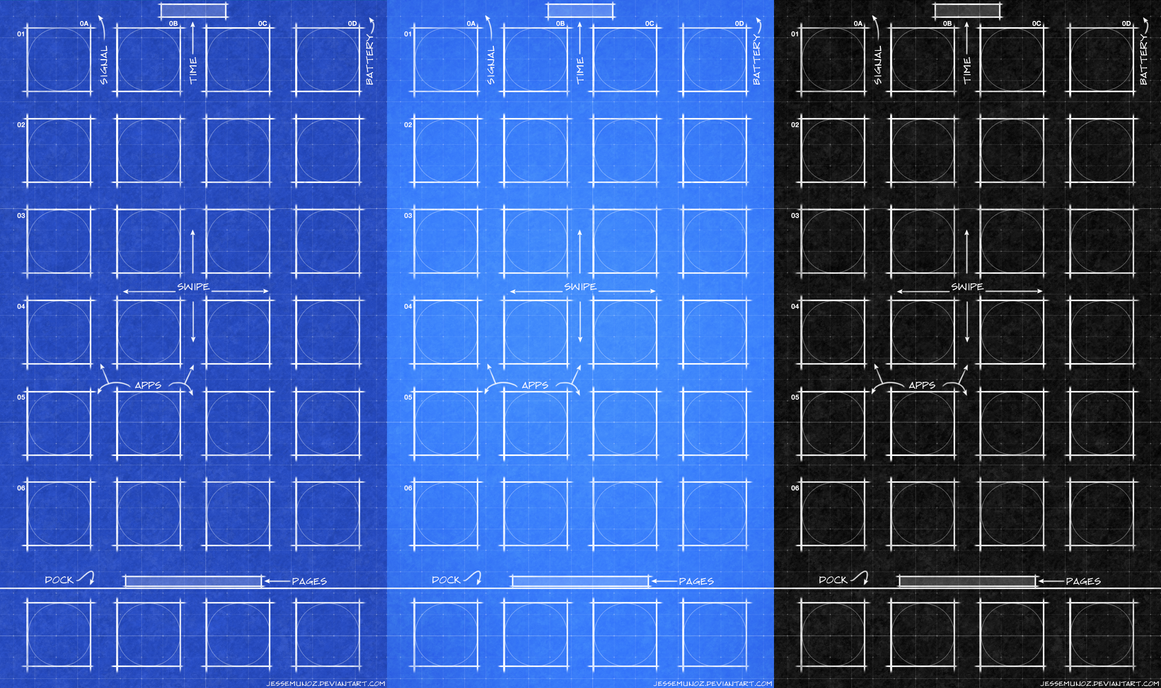 iPhone iOS10 Blueprint Wallpaper by jessemunoz on DeviantArt