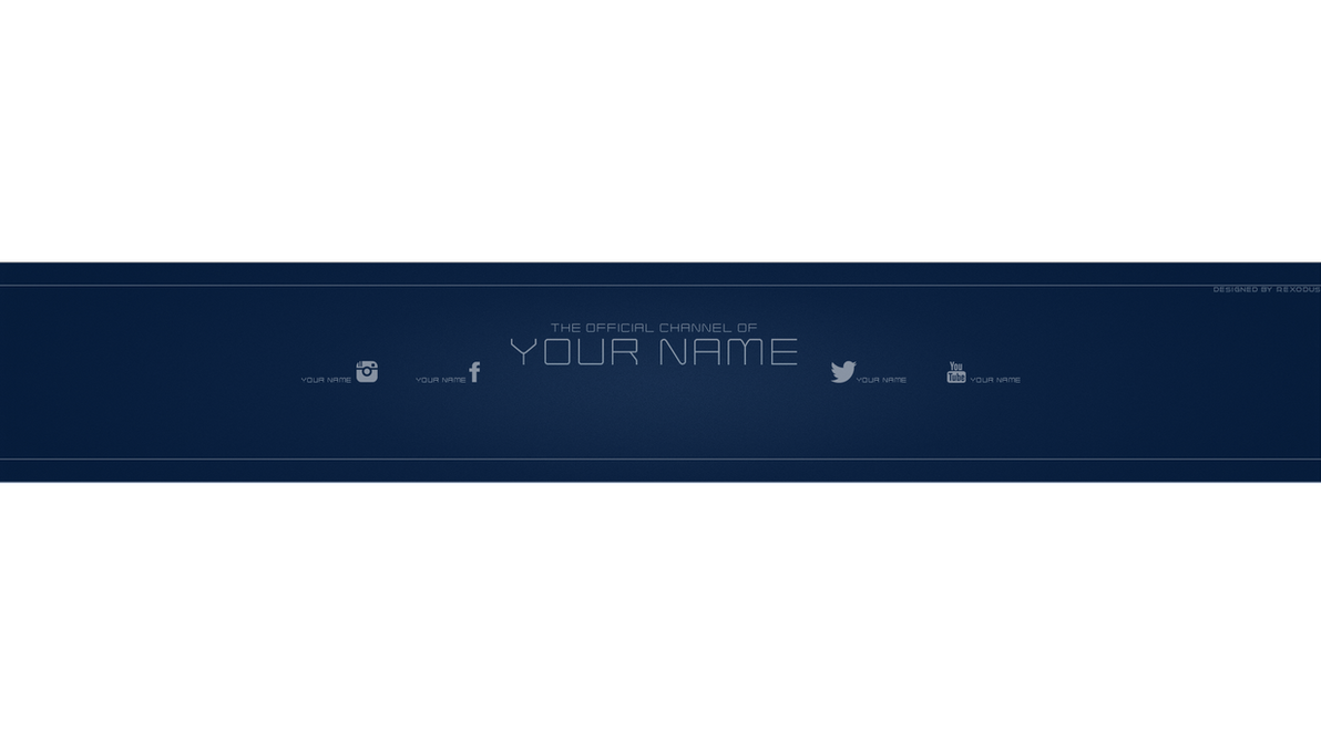 Free YouTube Banner  Template  1 PSD NEW 2021 by Xodus10 