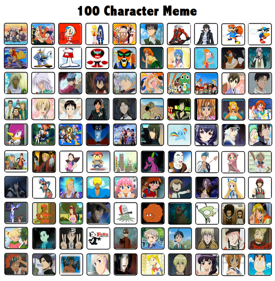 100 character meme by Kistu-Plus on DeviantArt