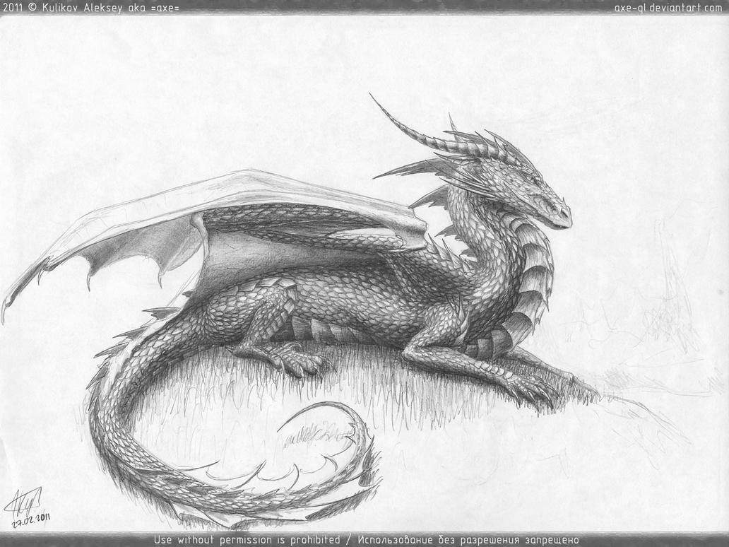 27.02.2011 dragon on a hill by axeql on DeviantArt